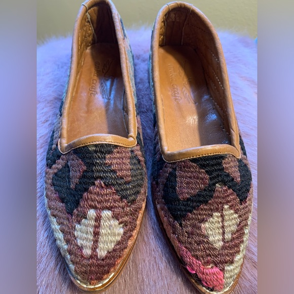 Anka Craft Kilim leather Loafers SZ 38 handmade in turkey - Picture 1 of 14